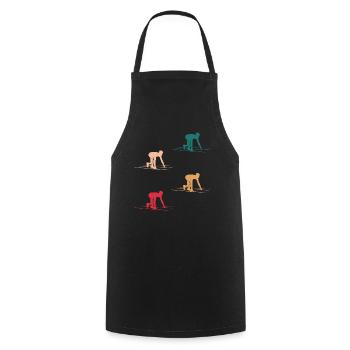 Sprint Start Dynamics in Color Gift - Cooking Apron - black - Front - AI Model Male 185 dark (185cm)
