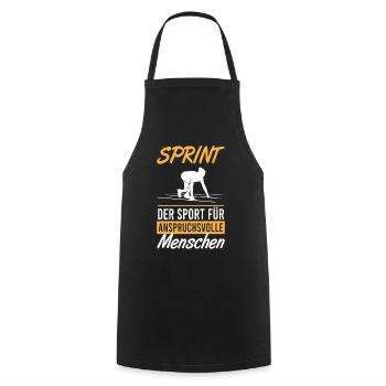 Design de sprint sophistiqué – pour le coureur - Tablier de cuisine - noir - Devant - AI Model Male 185 dark (185cm)