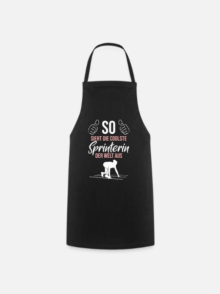 The coolest female sprinter in the world - Cooking Apron - black