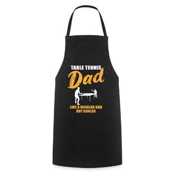 Cooler Tischtennis Papa Spruch Geschenk - Kochschürze - Schwarz - Vorne - AI Model Male 185 dark (185cm)
