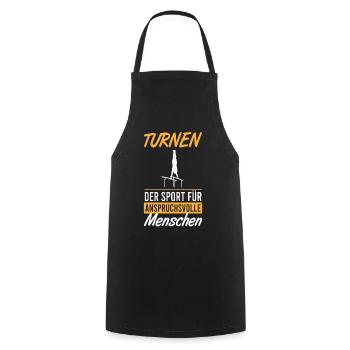 Sophisticated elegance in gymnastics - Cooking Apron - black - Front - AI Model Male 185 dark (185cm)