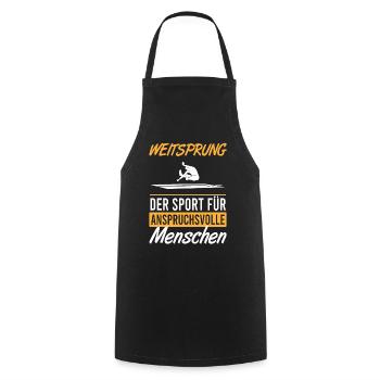 Long Jump for Connoisseurs & Experts - Gift - Cooking Apron - black - Front - AI Model Male 185 dark (185cm)