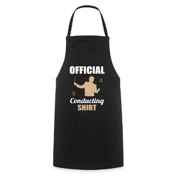 Chemise de direction officielle - cadeau pour les maestros - Tablier de cuisine - noir - Devant - AI Model Male 185 dark (185cm)