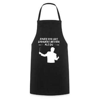 One of Us Conducts Better Than You - Gift - Cooking Apron - black - Front - AI Model Male 185 dark (185cm)