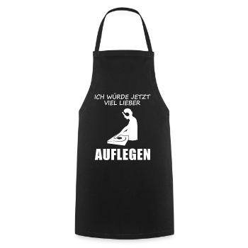 I'd rather DJ than anything else as a gift - Cooking Apron - black - Front - AI Model Male 185 dark (185cm)