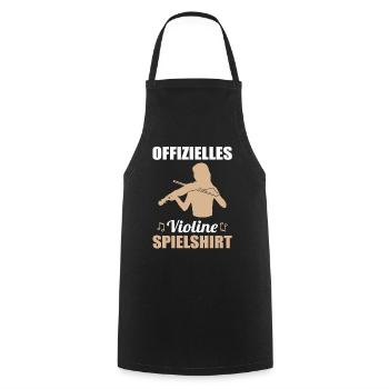 Official Violin Practice Shirt - Cooking Apron - black - Front - AI Model Male 185 dark (185cm)