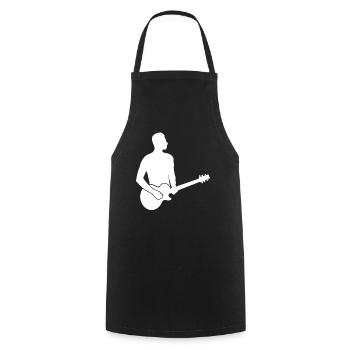 Guitarist, String Artist, Rock, Solo - Cooking Apron - black - Front - AI Model Male 185 dark (185cm)