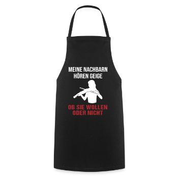 Violon voisins Sound Check cadeau - Tablier de cuisine - noir - Devant - AI Model Male 185 dark (185cm)