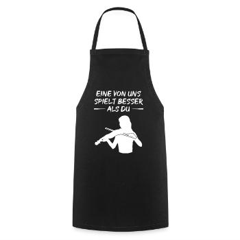 Le violoniste virtuose peut offrir - Tablier de cuisine - noir - Devant - AI Model Male 185 dark (185cm)