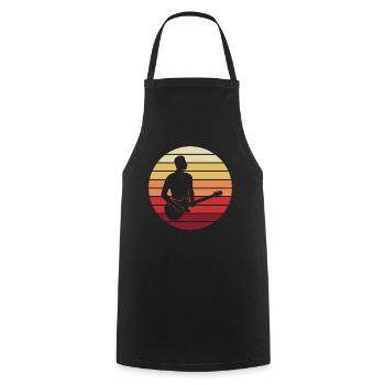 Gitarrist Sonnenuntergang Geschenk-Moment - Kochschürze - Schwarz - Vorne - AI Model Male 185 dark (185cm)