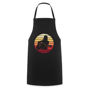 Guitarist Sunset Gift Harmony - Cooking Apron - black - Front - AI Model Male 185 dark (185cm)