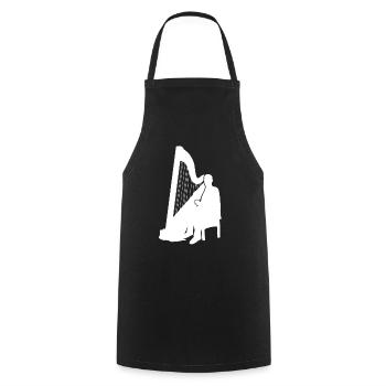 Harp Sound Master Play Virtuoso - Cooking Apron - black - Front - AI Model Male 185 dark (185cm)