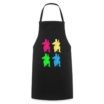 Bassistes Coloré Ensemble Son - Tablier de cuisine - noir - Devant - AI Model Male 185 dark (185cm)