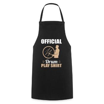 Official Drummer Outfit Game Shirt - Cooking Apron - black - Front - AI Model Male 185 dark (185cm)