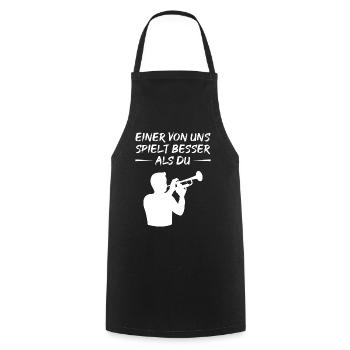 Trumpeter Challenge – Better Than You - Cooking Apron - black - Front - AI Model Male 185 dark (185cm)
