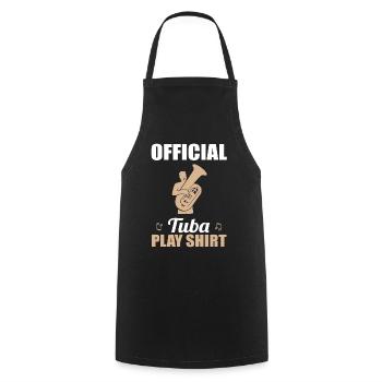 Offizielles Tuba Spielshirt Musikliebe - Kochschürze - Schwarz - Vorne - AI Model Male 185 dark (185cm)