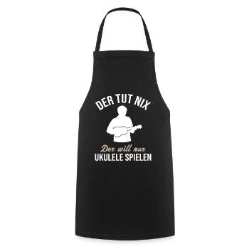 Innocent joueur de ukulélé cadeau amusant - Tablier de cuisine - noir - Devant - AI Model Male 185 dark (185cm)