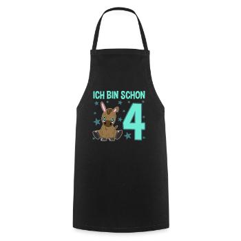 Four-year-old donkey: party and pure fun - Cooking Apron - black - Front - AI Model Male 185 dark (185cm)
