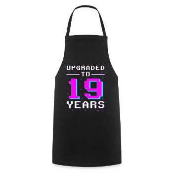 Gamer Year 19: Retro Game Master - Cooking Apron - black - Front - AI Model Male 185 dark (185cm)