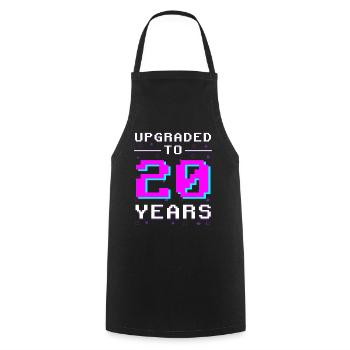 Two Decades Gamer: Retro Hero 20 - Cooking Apron - black - Front - AI Model Male 185 dark (185cm)