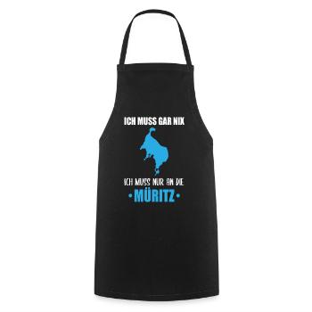 Müritz Necessity - Nothing Else Matters - Cooking Apron - black - Front - AI Model Male 185 dark (185cm)