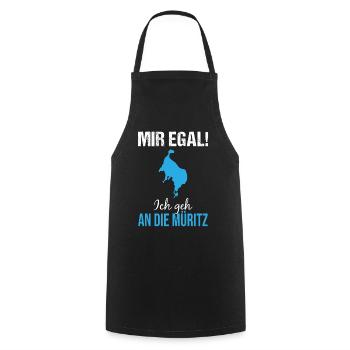 Müritz determination: Just off to the lake! - Cooking Apron - black - Front - AI Model Male 185 dark (185cm)