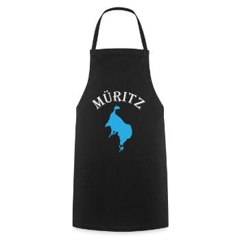 Müritzsee Kontur - Experience pure nature - Cooking Apron - black - Front - AI Model Male 185 dark (185cm)