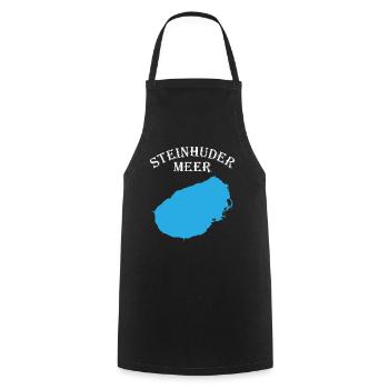Steinhuder Meer Outline Eaux calmes - Tablier de cuisine - noir - Devant - AI Model Male 185 dark (185cm)