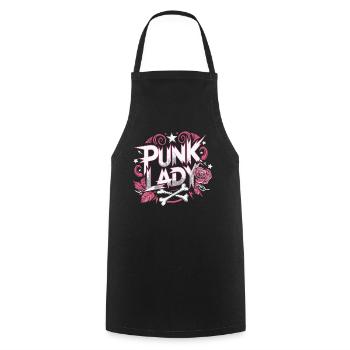 Femme Punk Skateuse Rockeuse Punk - Tablier de cuisine - noir - Devant - AI Model Male 185 dark (185cm)