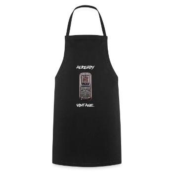 déjà vintage - Tablier de cuisine - noir - Devant - AI Model Male 185 dark (185cm)