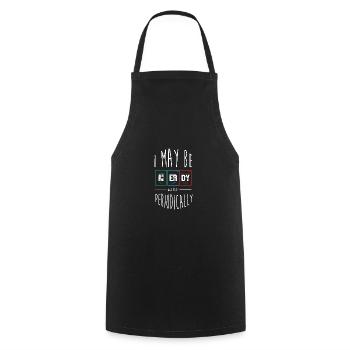 Periodic table - Cooking Apron - black - Front - AI Model Male 185 dark (185cm)