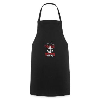 I love sailing with my wife - Cooking Apron - black - Front - AI Model Male 185 dark (185cm)
