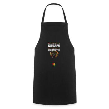 Rêvez comme Martin - Tablier de cuisine - noir - Devant - AI Model Male 185 dark (185cm)