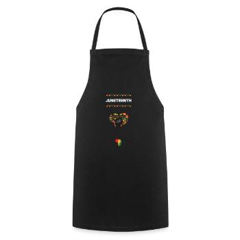 Juneteenth - Black History Month - Cooking Apron - black - Front - AI Model Male 185 dark (185cm)