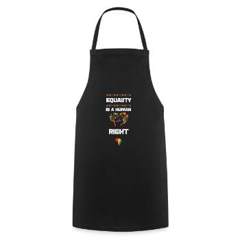Equality is a Human Right - Cooking Apron - black - Front - AI Model Male 185 dark (185cm)