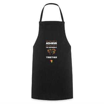 Achieve the Impossible, Together - Cooking Apron - black - Front - AI Model Male 185 dark (185cm)