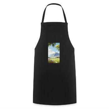 Paysage - Tablier de cuisine - noir - Devant - AI Model Male 185 dark (185cm)