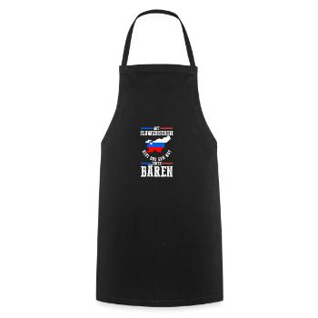 Slovènes Slovénie - Tablier de cuisine - noir - Devant - AI Model Male 185 dark (185cm)