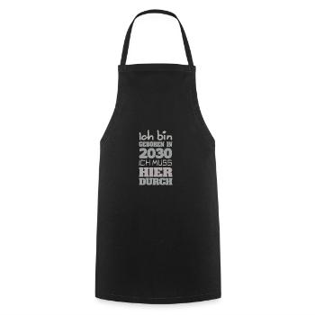 2030 - Cooking Apron - black - Front - AI Model Male 185 dark (185cm)