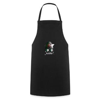 Algeria - Cooking Apron - black - Front - AI Model Male 185 dark (185cm)