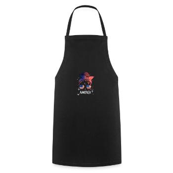 United States - Cooking Apron - black - Front - AI Model Male 185 dark (185cm)