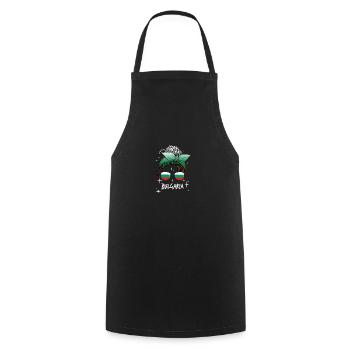 Bulgaria - Cooking Apron - black - Front - AI Model Male 185 dark (185cm)