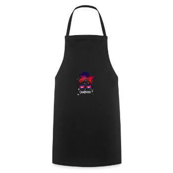 Cambodge - Tablier de cuisine - noir - Devant - AI Model Male 185 dark (185cm)