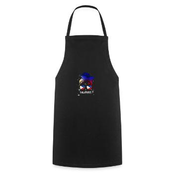 Philippines - Cooking Apron - black - Front - AI Model Male 185 dark (185cm)