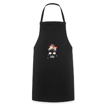 Saba - Cooking Apron - black - Front - AI Model Male 185 dark (185cm)