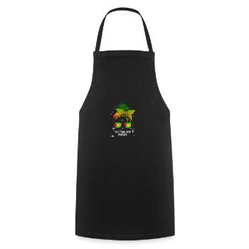 Sao Tomé-et-Principe - Tablier de cuisine - noir - Devant - AI Model Male 185 dark (185cm)