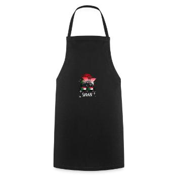 Sudan - Cooking Apron - black - Front - AI Model Male 185 dark (185cm)