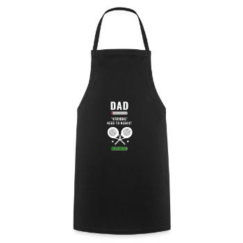 Papa batterie basse. Avertissement besoins Padel pour la charge - Tablier de cuisine - noir - Devant - AI Model Male 185 dark (185cm)