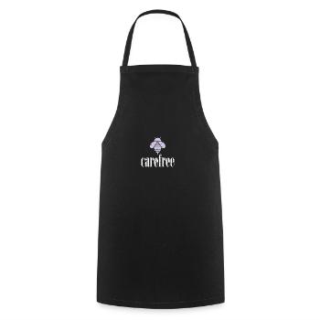 Purple Pastel Bee Carefree Bee Be Carefree - Cooking Apron - black - Front - AI Model Male 185 dark (185cm)