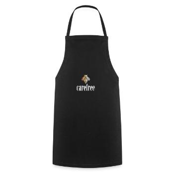 Retro Bee Carefree Biene Be Carefree - Cooking Apron - black - Front - AI Model Male 185 dark (185cm)